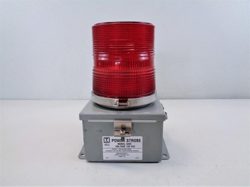 Tomar 3200 Power Strobe Light, 120 VAC, Red